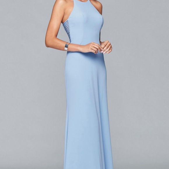 Faviana Black Stretch Crepe Formal Dress - Picture 3 of 3